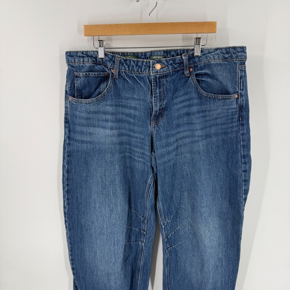 Wild Fable Mid-Rise Barrel Jean Blue 14 Casual Denim Streetwear Everyday - Picture 6 of 8